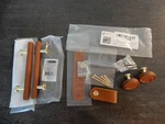 Lot Of 6 Liberty Brown Leather Dresser Pulls Various Sizes. Fixed Price $12.00.