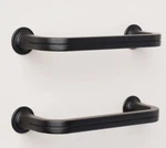 Set Of 2 - 3.75 Etched Drawer Pulls Matte Black Hearth With Magnolia. Fixed Price $10.00.