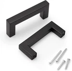 Knobwell 30 Pack Inch Black Kitchen Cabinet Handles, Stainless Steel Square. Fixed Price $32.99.