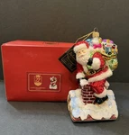 Polonaise Kurt Adler Glass Ornament Santa Chimney AP0370 Nib. Fixed Price $74.00.