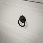 Renovators Supply Cabinet Pulls 3 5/8 Black Wrought Iron Ring Drawer. Fixed Price $20.99.