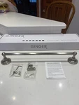 Ginger 1502-15 Canterbury 18" Towel Bar Satin Nickel G1502/SN Excellent Complete. Fixed Price $18.95.