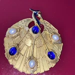 Richelieu Bird Peacock Bill Smith Rhinestone Pendant Enameled Stones Art Nouveau. Fixed Price $145.00.