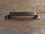 Handcrafted Barn Door Style Pull, Cabinet Pulls, Steel Furniture Handle. Fixed Price $21.40.
