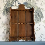 Vintage Wood Souvenir Spoon Rack Wall Display 3 Shelf 17" Scalloped Cottage. Fixed Price $35.00.