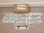 Alzassbg 10 Pack Antique Brass Cabinet Pulls 3-3/4 Inch Vintage Kitchen * Open. Fixed Price $37.99.