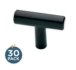 *30-PACK* Franklin Brass 1-1/4 In. Simple Modern Matte Black Cabinet Bar Knobs. Fixed Price $17.99.