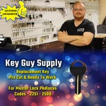 2251-2500. Replacement Key For Master Padlocks. Pre Cut To Your Code.. Fixed Price $6.99.