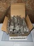 Homdiy Brushed Nichel Stainless Steel Bar Cabinet Pull 40 Pack B/w Two Hole. Fixed Price $39.99.