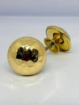 Steel Leaf Brass Cabinet Knobs, Round Floral Drawer Pulls, 3.72 Cm Dia Set Of 4. Fixed Price $28.20.