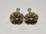 Vintage Kbc Brass Knobs Handles Pulls Flower Floral Cabinet Drawer N18322. Fixed Price $14.99.