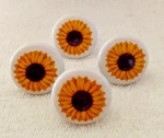 Sunflower Drawer Pulls Cabinet Knobs Design New Set Of 4 Porcelain. Fixed Price $7.99.
