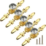 5 Pack Gold Diamond Clear Crystal Glass Decorative Knobs With Plate,drawer Dr.... Fixed Price $15.77.