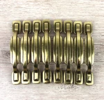 (8) Vtg Mid-century Art Deco Keeler Kbc Drawer Pull Handles Polish Brass N16643. Fixed Price $34.99.