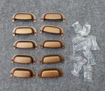 Lot 10 Drawer Pulls Antique Brass Cup Handles Hardware Desk Cabinet 3" Center. Fixed Price $33.14.