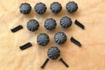 Vintage Round Flower Shape Cast Iron Handles Cabinet Drawer Pulls Knobs 10X. Fixed Price $49.00.