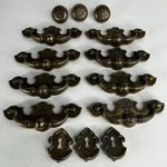 Vintage Brass Chippendale Drawer Pulls Batwing Dresser Handles Keyhole Canada. Fixed Price $63.00.