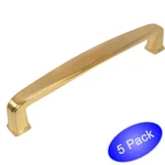 *5 Pack* Cosmas Cabinet Hardware Brushed Brass Modern Handle Pulls #4392-128BB. Fixed Price $18.10.