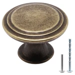 Knobs Antique Brass 25 Pack, 1.2 Inch Round Cabinets Kitchen. Fixed Price $24.69.