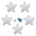 Flomore White Drawer Ceramic Cabinet Knobs Kids Room Handle Pull Starfis.... Fixed Price $26.08.