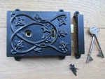 Solid Cast Iron Door Latch Traditional Old Fashion Repro Vintage Rim Lock. Fixed Price $127.72.