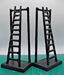 Pottery Barn Cast Iron Ladder Style Large Book Ends In Black. Fixed Price $34.00.