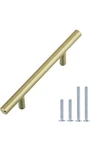Box Of 10 Amazon Basics Euro Bar Cabinet Handle 1/2" Diameter 5.38"L Champagne. Fixed Price $14.99.