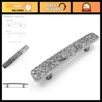 Aged Silver Drawer Pulls 6-PACK, 3" Hole Centers, Antique Peony Design, Solid Ca. Fixed Price $39.99.