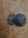 One Single Old Vintage Wood & Brass Door Handle/pull. Fixed Price $13.50.