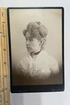 Vintage Cabinet Card Photograph Woman Ornate Bun Hair Brainerd Rome Ny New York. Fixed Price $10.00.