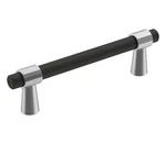 Amerock Mergence Cabinet Drawer Pulls Set Of Black Silver 3-3/4" BP36858FBG10. Fixed Price $17.99.