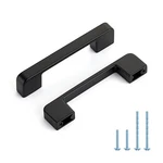 Home Edit Black Cabinet Pulls 3-3/4 Inch Hole Spacing Wide Base Kitchen. Fixed Price $76.42.