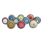 Indian Vintage Ceramic Printed Knob For Kitchen Cabinet & Drawer Pulls Set Of 10. Fixed Price $15.73.