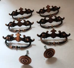 Mid Century Drawer Pulls 3" Colonial Chipendale Copper Handles Knobs Lot 6 2. Fixed Price $22.00.