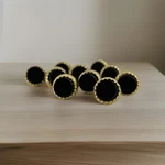 Lot Of 10 Classic Scalloped Ball Cabinet Knob Ebony Solid Polished Brass 1.75. Fixed Price $75.00.