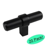 *20 Pack* Cosmas Cabinet Hardware Flat Black Bar Handle T-knob #181FB. Fixed Price $55.42.
