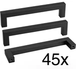 45 Pack 160MM Goldenwarm Black Square Bar Cabinet Pull Drawer Handle Stainless. Fixed Price $64.99.