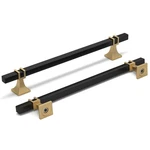 24 Pack 7-1/2 INCH(192 Mm) Hole Centers Black And Gold Cabinet Pulls Matte Bl.... Fixed Price $102.99.