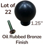 Baldwin 4961-102-BIN 1.25 Oil Rubbed Bronze Finish Brass Cabinet Knobs (22). Fixed Price $199.99.