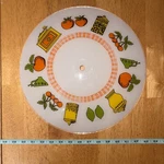 Rare Vintage Mid Century Round Glass Ceiling Light Fixture Cover Kitchen Dining. Fixed Price $150.00.