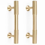 Rzdeal 4PCS Solid Brass Gold Cabinet Pulls, 3-INCH Hole Centers For Kitchen C.... Fixed Price $37.09.