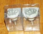Michaels/a Place In Time Ceramic Drawer Pull Grey W/crown #2088206 - Set Of. Fixed Price $6.89.