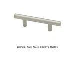 20 New Liberty 168303 3-3/4" (96MM) Stainless Steel Bar Cabinet Pull Free Ship. Fixed Price $54.59.