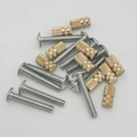 Hardware Pack For Fused Glass Knobs 10 Pieces 1/2" Brass Nut 1" Stainless Screw. Fixed Price $13.43.