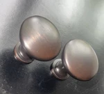 2X Cabinet Drawer Knob Pull Oil Rubbed Bronze 1-1/8" Classic Round Gliderite. Fixed Price $7.69.