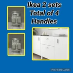 Ikea Billsbro Aluminum White 9/16 " Lot Packs Of Handles 203.343.14. Fixed Price $34.00.