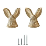 2 Pack Gold Knobs For Dresser,drawers Cabinet,cute Rabbit Brass And.... Fixed Price $27.69.