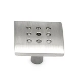 10 Pack Hickory Metropolis Satin Nickel Dotted 1" Square Cabinet Knob 51763-9035. Fixed Price $26.19.