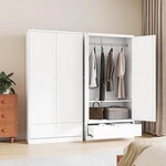 Metal Wardrobe Closet Cabinet With Drawer For Laundry Room,bedroom,home Office. Fixed Price $174.99.