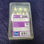 2003 Box Of 10 Liberty Hardware 3" Pull Ceramic Inset, Spoon Foot. Brass & White. Fixed Price $19.90.